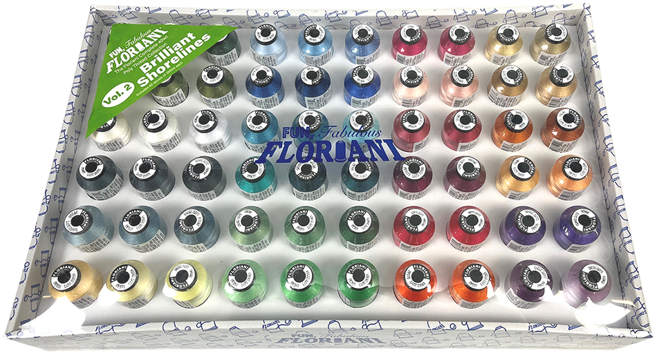 Floriani 60 Thread Colors Set 2 Brilliant Shorelines