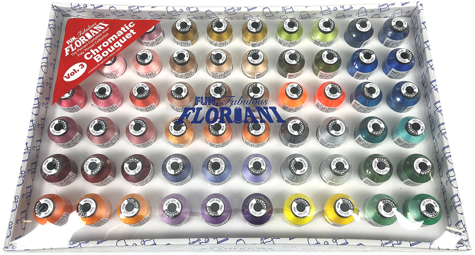 Floriani 60 Thread Colors Set 3 Chromatic Bouquet