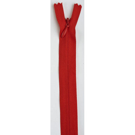 Invisible Polyester Zipper 9in Atom Red