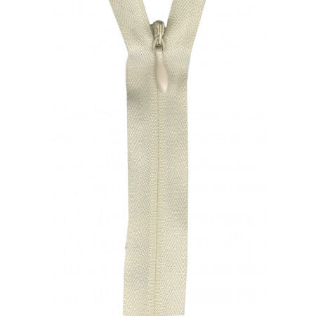 Invisible Polyester Zipper 9in Natural