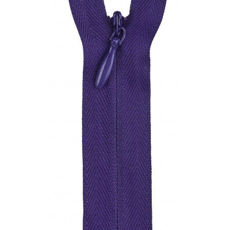 Invisible Polyester Zipper 22in Purple