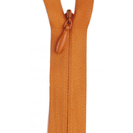 Invisible Polyester Zipper 22in Tangerine