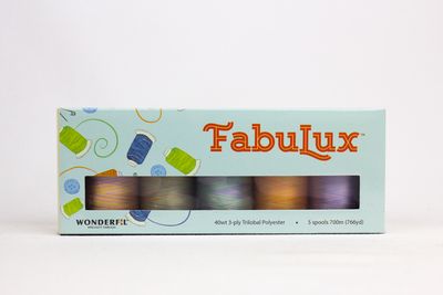 Wonderfil FabuLux 40wt trilobal polyester 5-spool pack, Baby Blanket collection