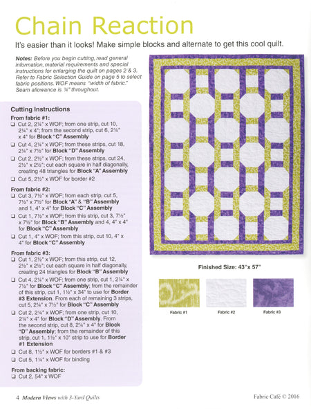Modern Views with 3 Yard Quilts