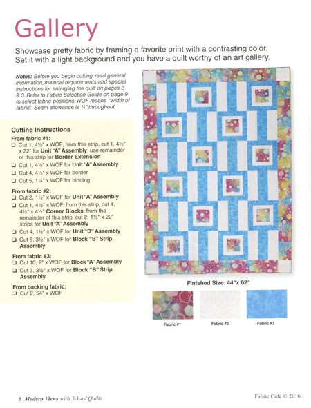 Modern Views with 3 Yard Quilts