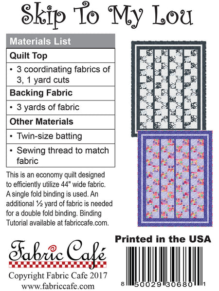 Skip To My Lou Individual 3-Yard Quilt Patter