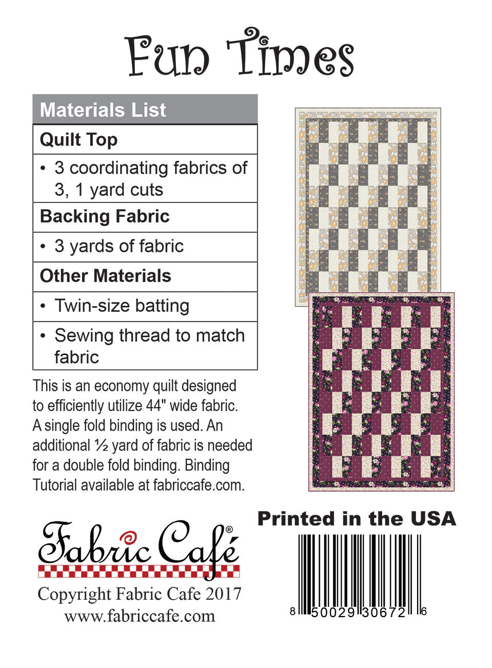 Fun Times Individual Pattern