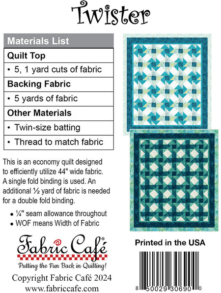 Twister 5-Yard Quilt Pattern