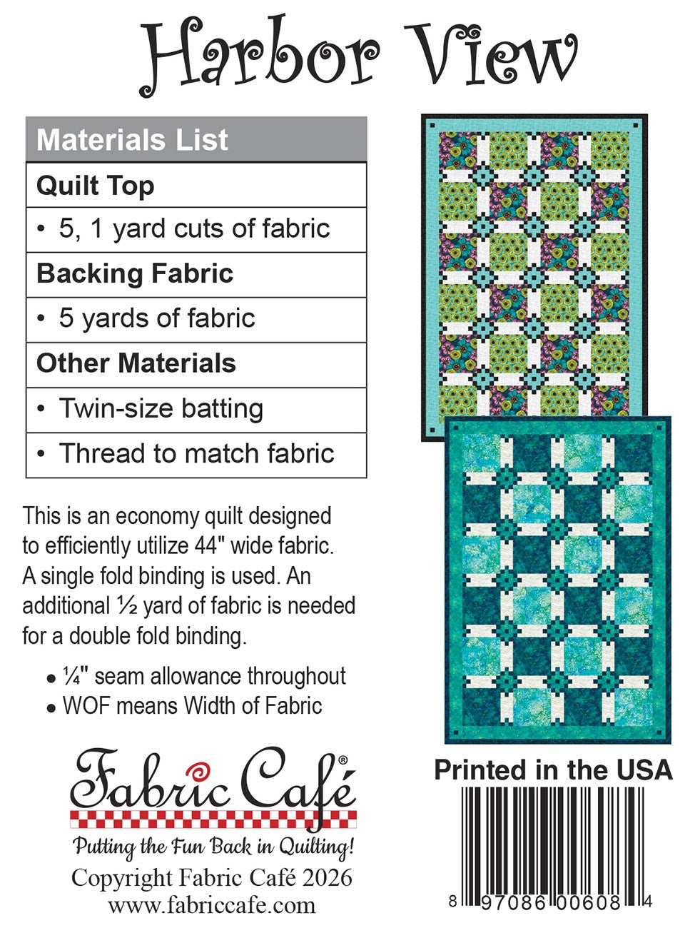 Harbor View Individual 5-Yard Pattern