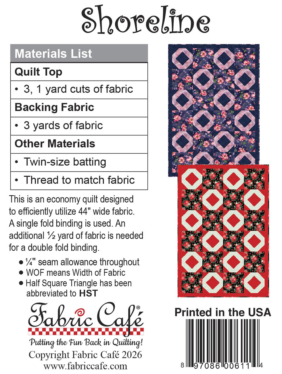 Shoreline Individual 3-Yard Pattern