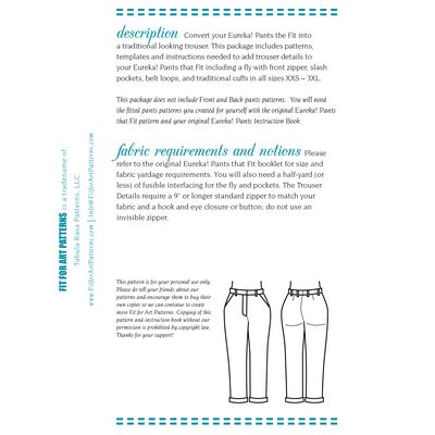 Trouser Details for Eureka Pants that Fit