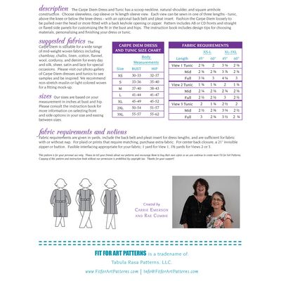 Carpe Diem Dress & Tunic Pattern