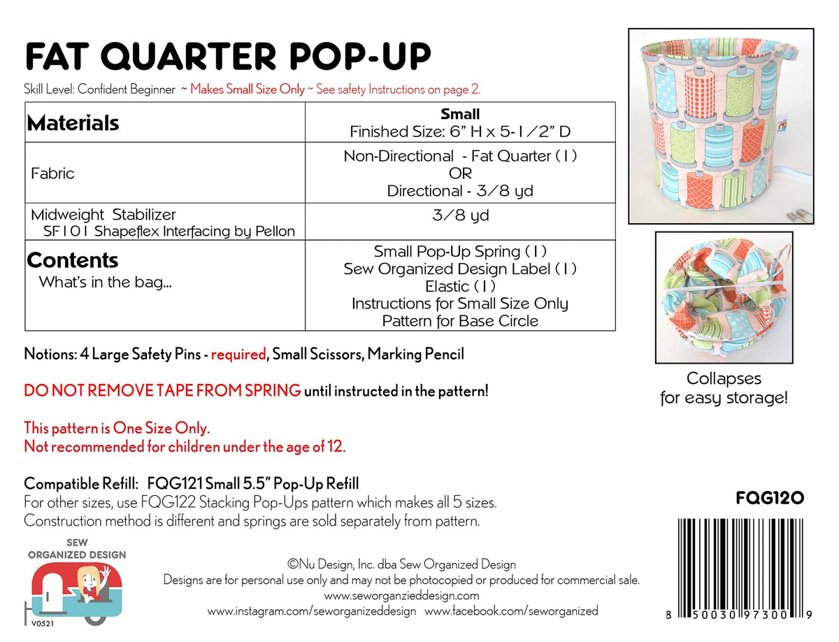 FQ Pop Up Pattern