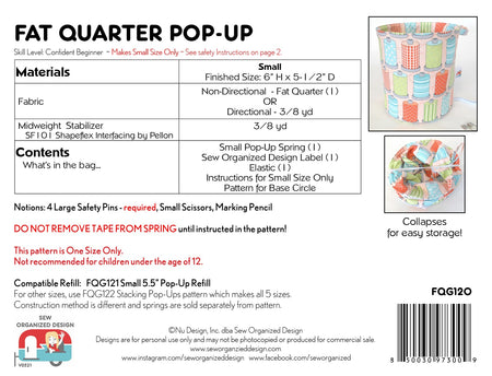 FQ Pop Up Pattern