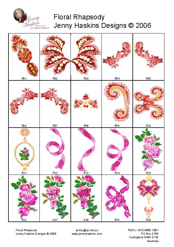 Rhapsody Thread Jenny Haskins Designs: Floral Rhapsody – Red Rock Threads