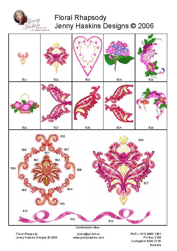 Rhapsody Thread Jenny Haskins Designs: Floral Rhapsody – Red Rock Threads