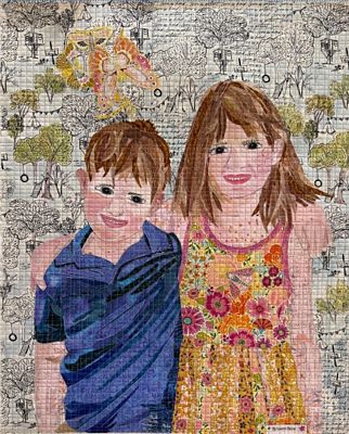 Best Buddies Collage Pattern by Laura Heine