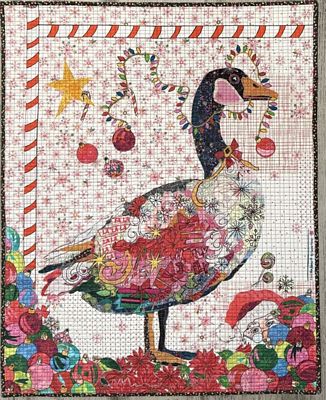 Christmas Goose Collage Pattern by Laura Heine
