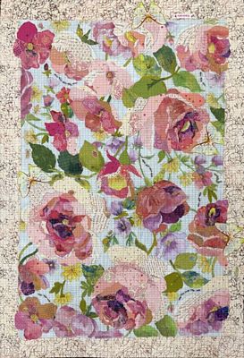 Color Me Peony Collage Pattern by Laura Heine