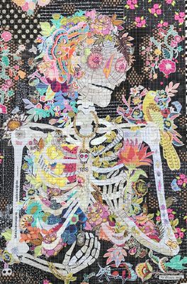Dee Ceased…The Skeleton Collage Pattern