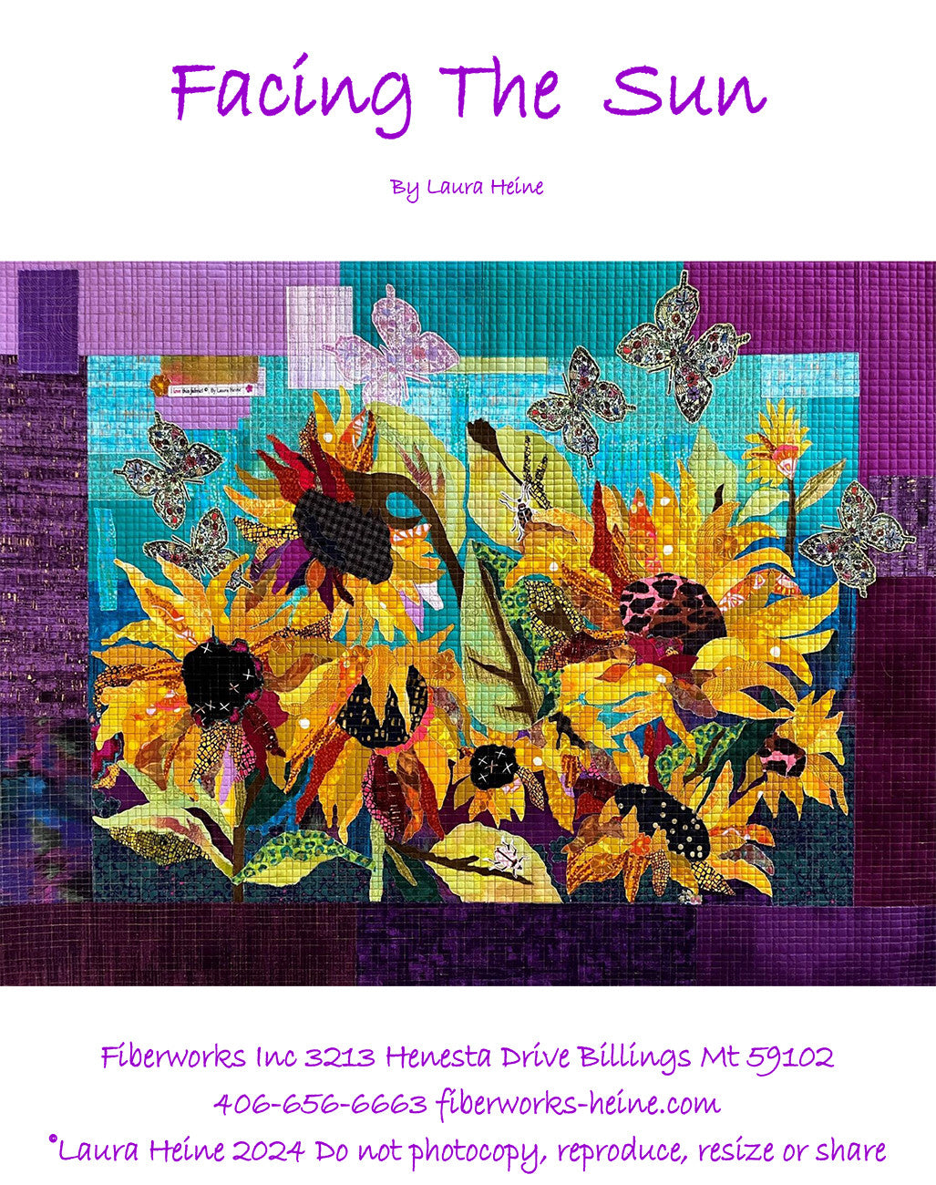 Facing The Sun (Sunflowers) Collage Pattern by Lau
