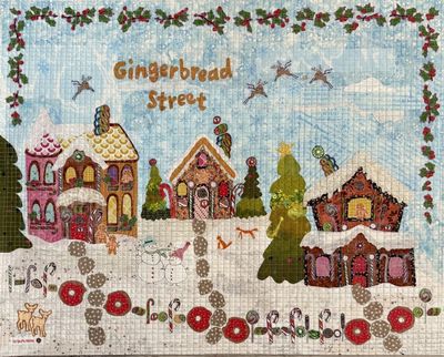 Gingerbread Street Collage Pattern by Laura Heine