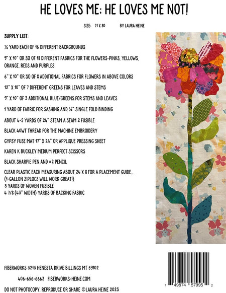 He Loves Me He Loves Me Not Collage Pattern