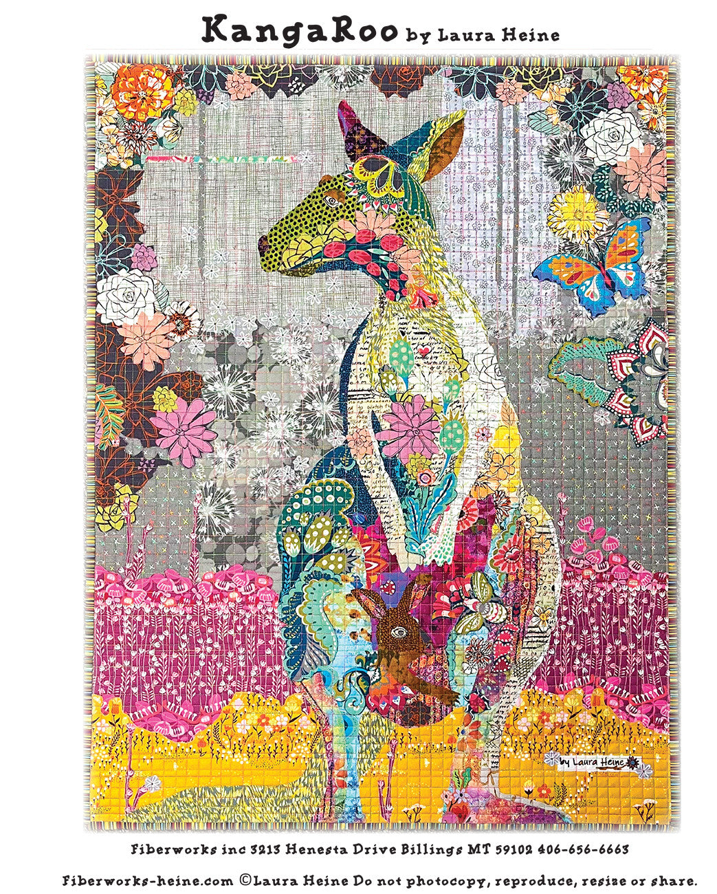 KangaRoo Collage Pattern by Laura Heine