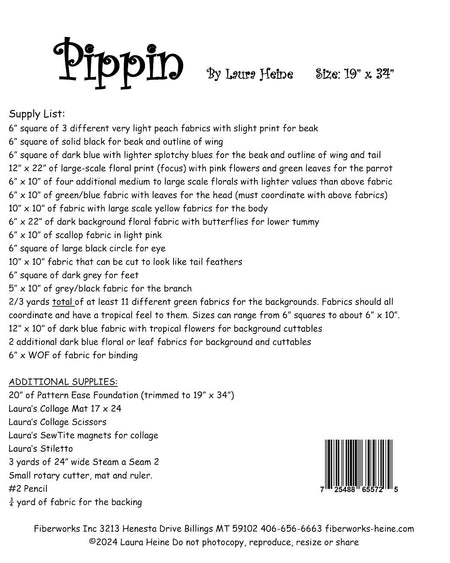 Pippin (Parrot) Collage Pattern by Laura Heine