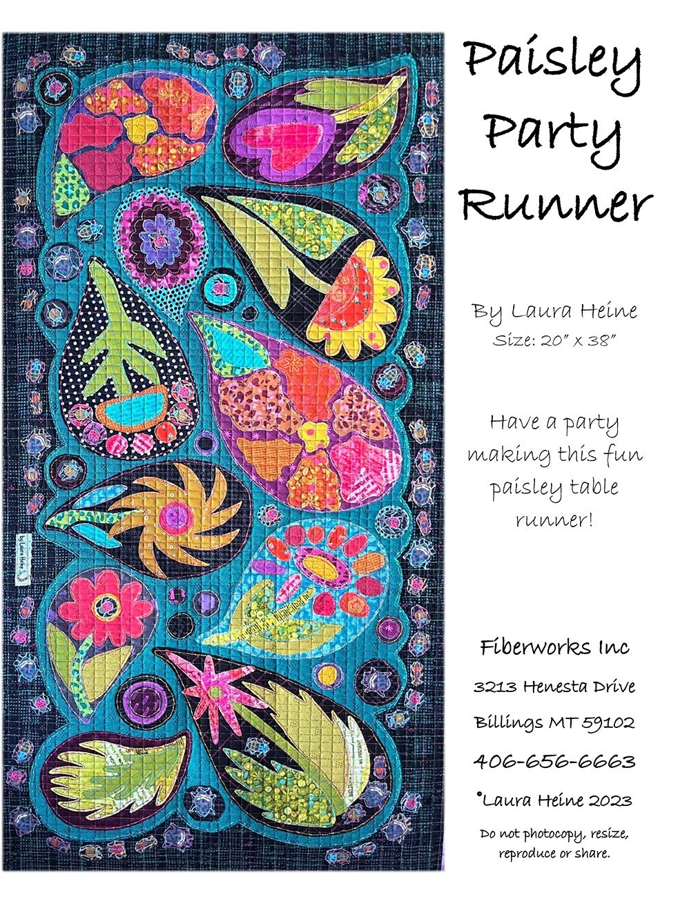 Paisley Party Runner Collage Pattern by Laura H