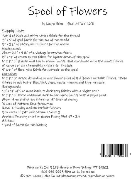 Spool of Flowers Collage Pattern by Laura Heine