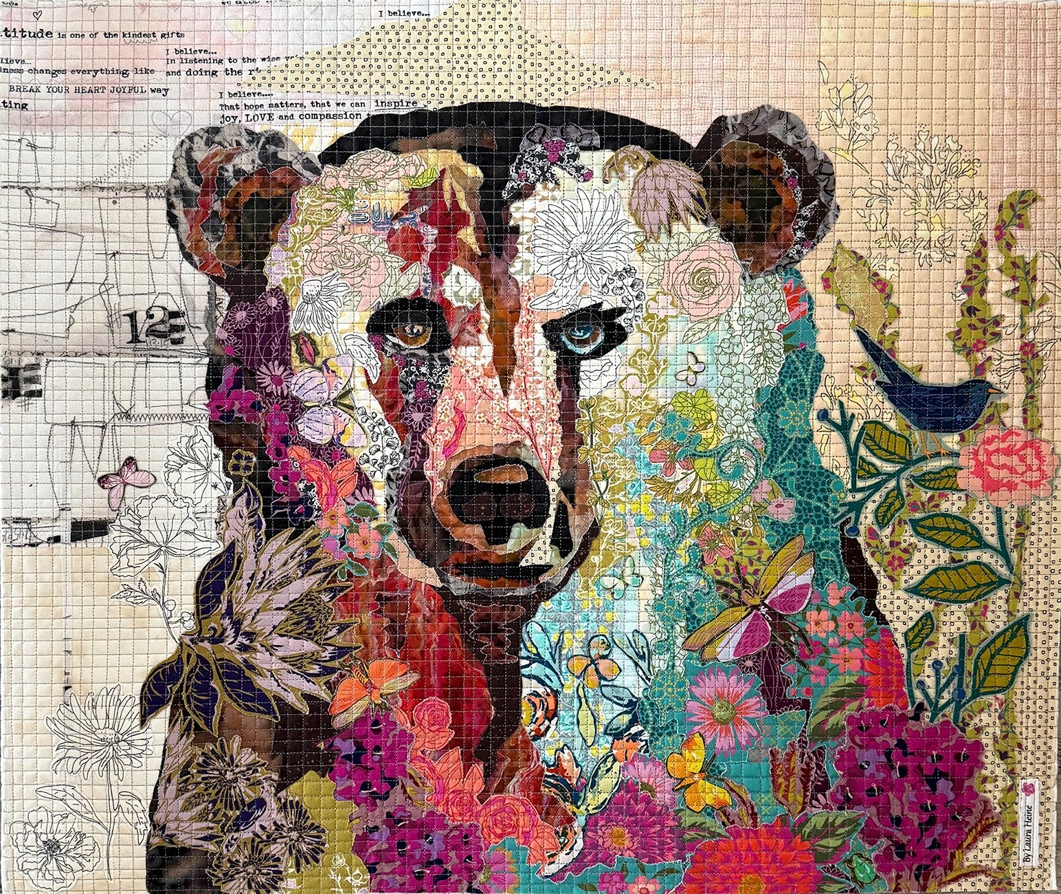 The Bear Collage Pattern by Laura Heine