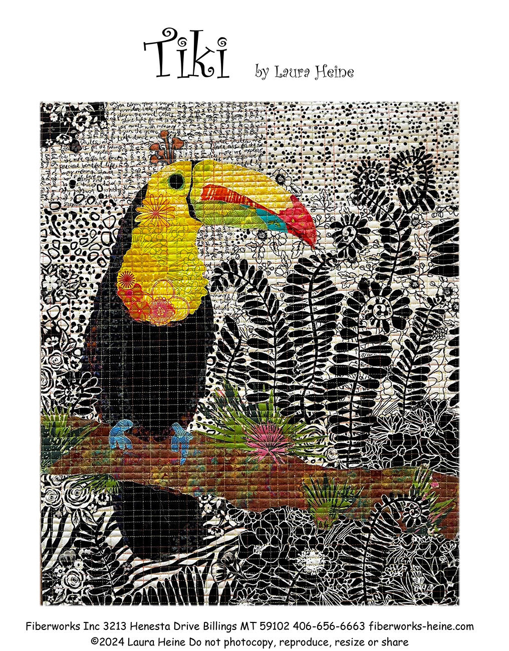 Tiki (Toucan) Collage Pattern by Laura Heine