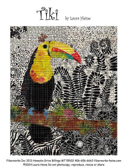 Tiki (Toucan) Collage Pattern by Laura Heine