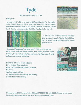 Tyde…The Whale Collage Pattern by Laura Heine