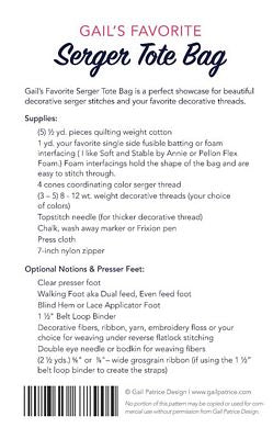 Gails Favorite Tote Bag Pattern