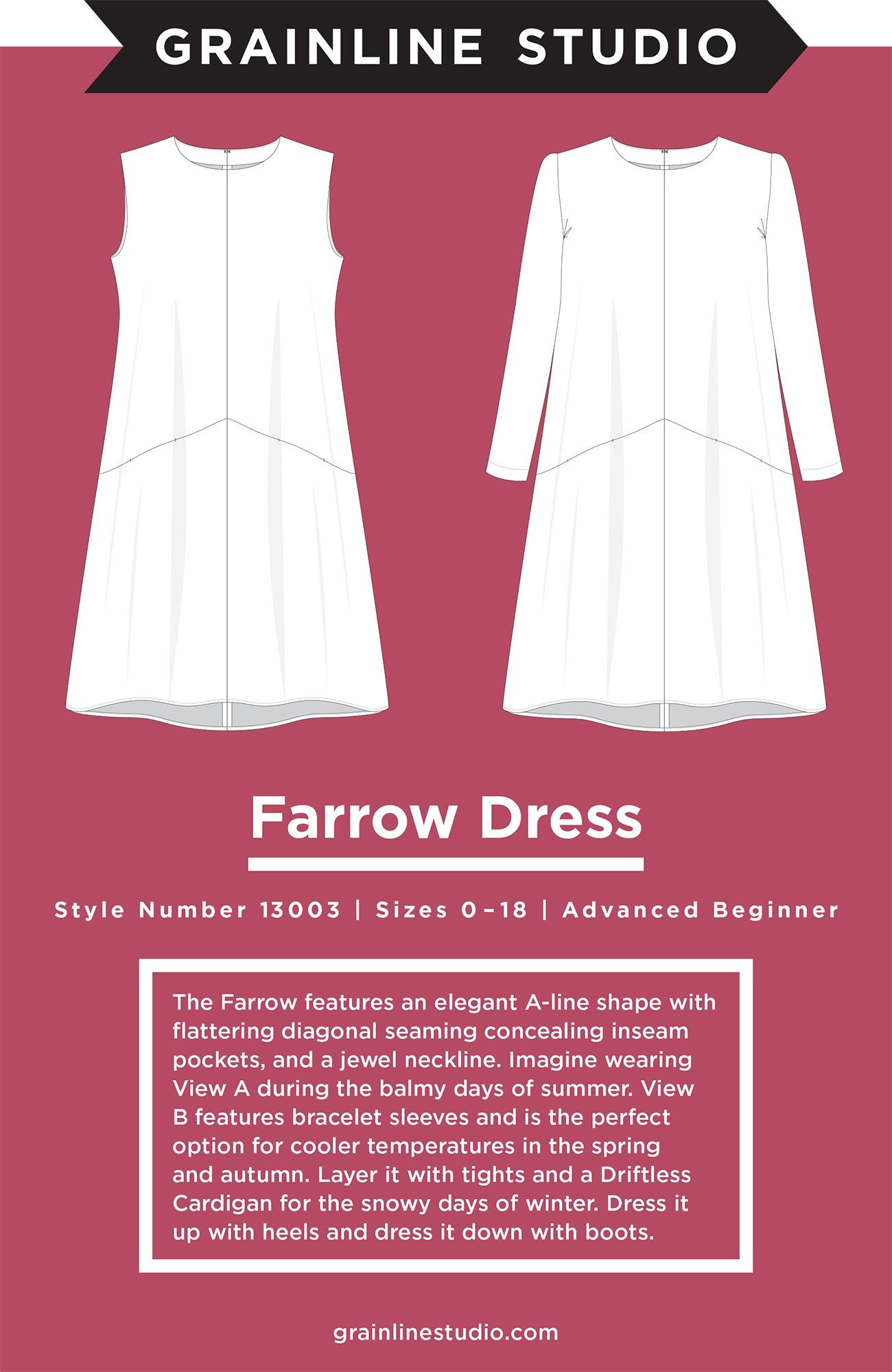 Farrow Dress Sizes: 0-18