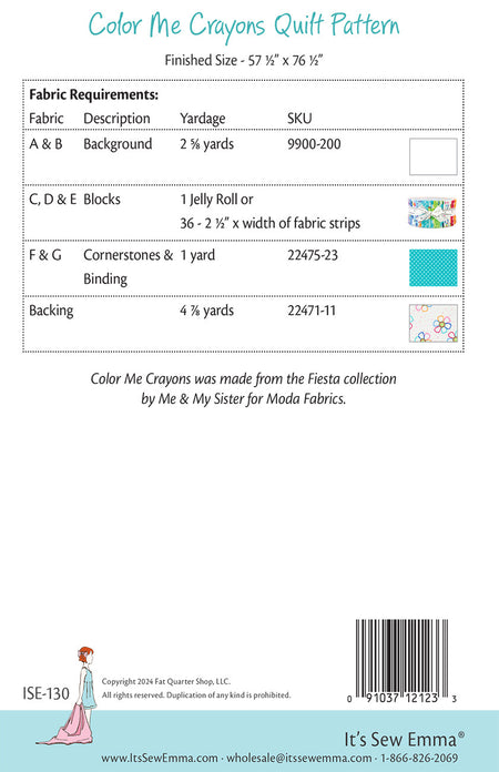 Color Me Crayons Quilt by It's Sew Emma