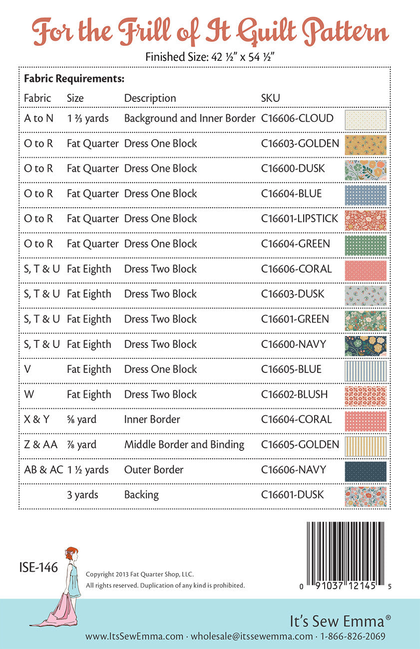 For the Frill of It Quilt Pattern