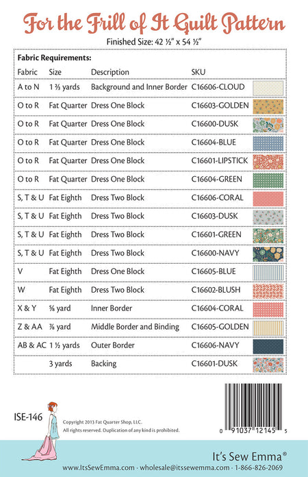 For the Frill of It Quilt Pattern