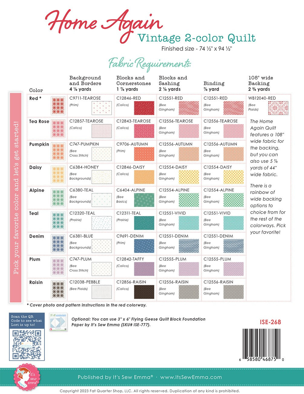 Home Again Quilt Pattern