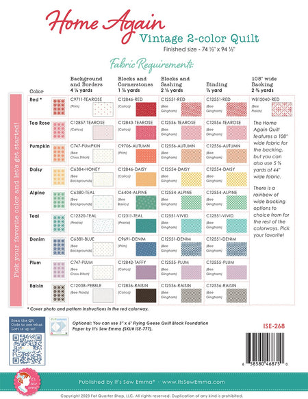 Home Again Quilt Pattern
