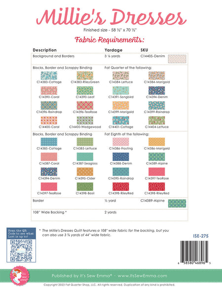 Milie's Dresses Quilt Pattern