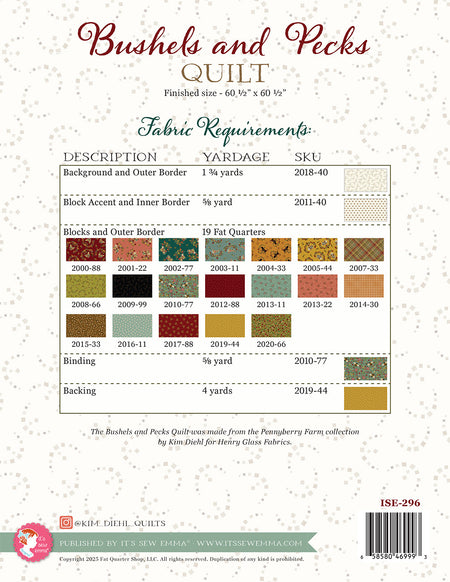 Bushels and Pecks Quilt Pattern