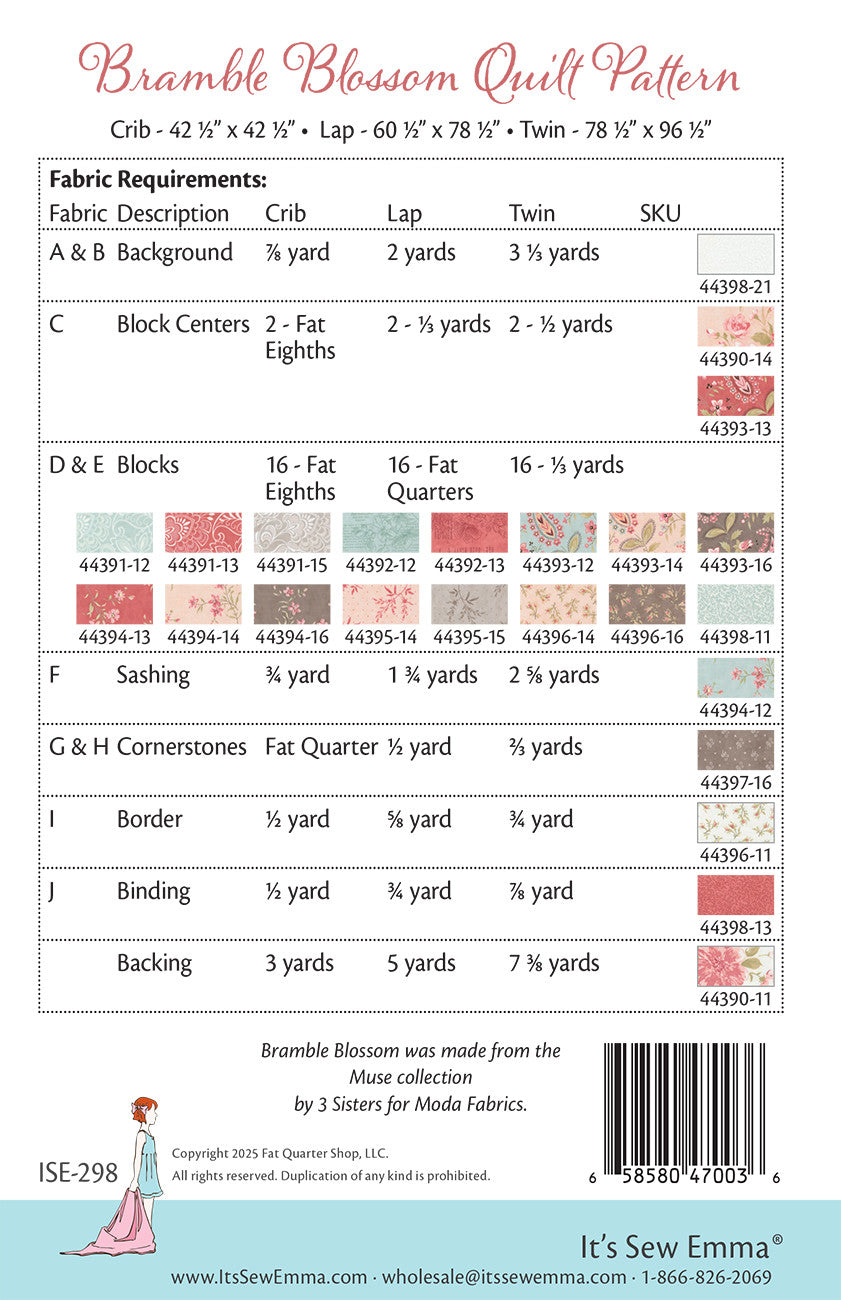 Bramble Blossom Quilt Pattern by It’s Sew Emma