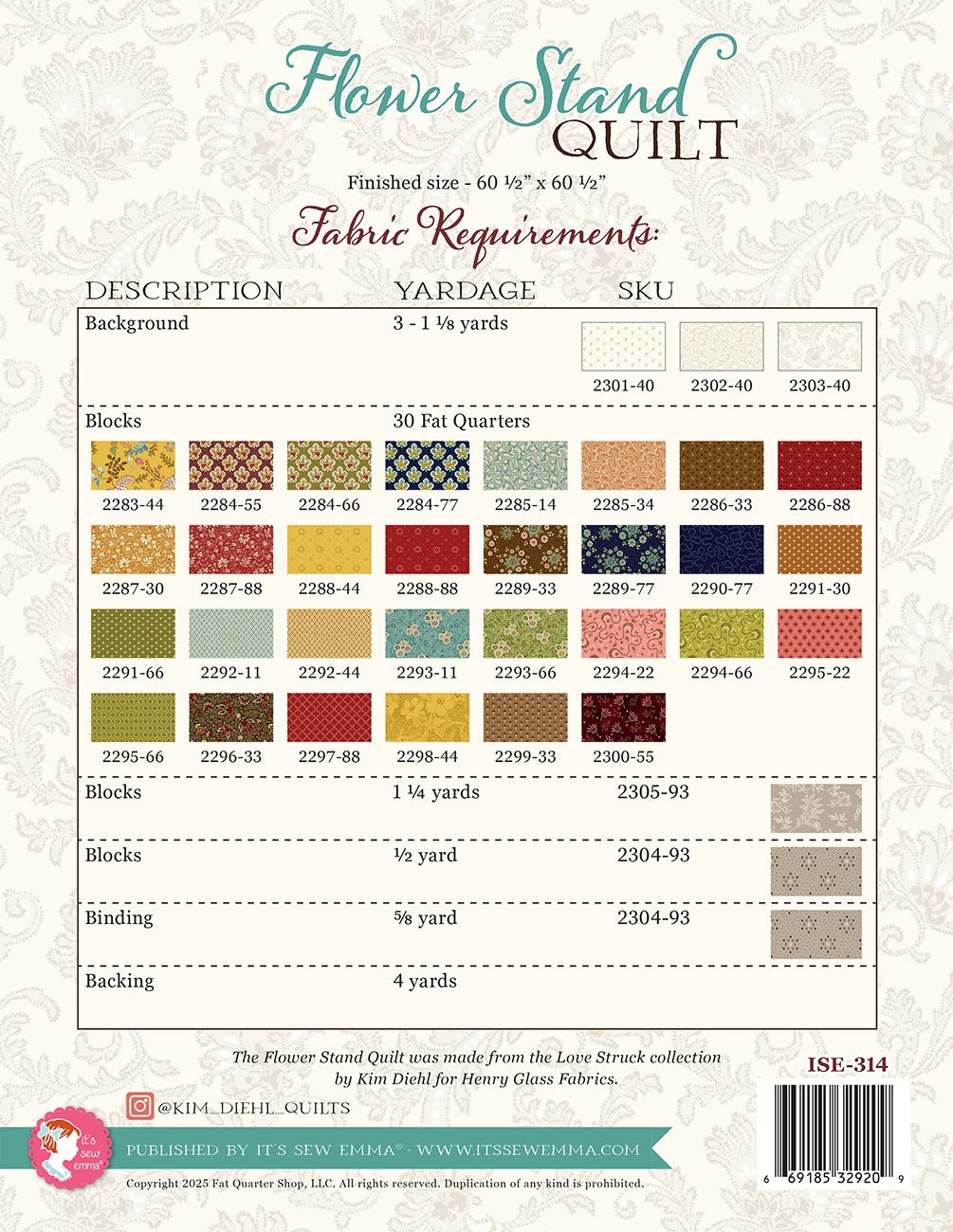 Flower Stand Quilt Pattern