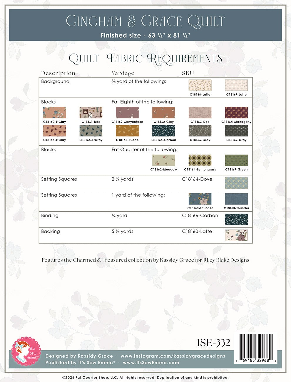 Gingham and Grace Quilt Pattern