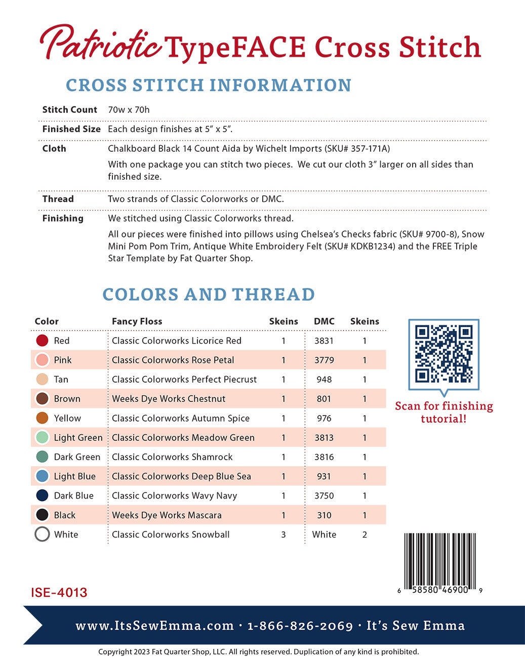 Patriotic TypeFACE Cross Stitch Pattern