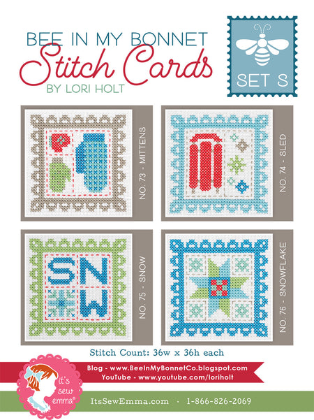 Bee in My Bonnet Stitch Card Set S Pattern