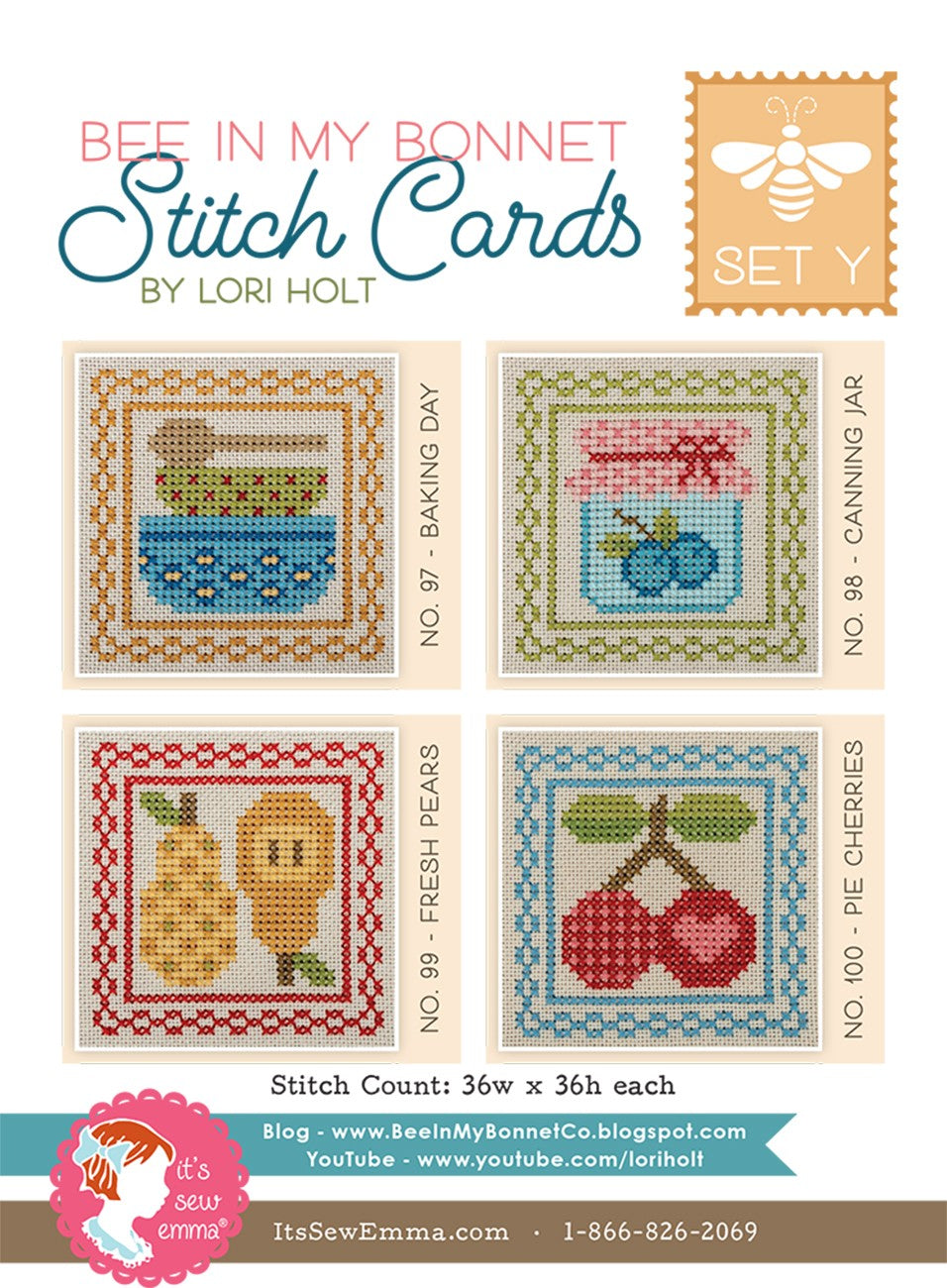 Bee in my Bonnet Stitch Cards Set Y